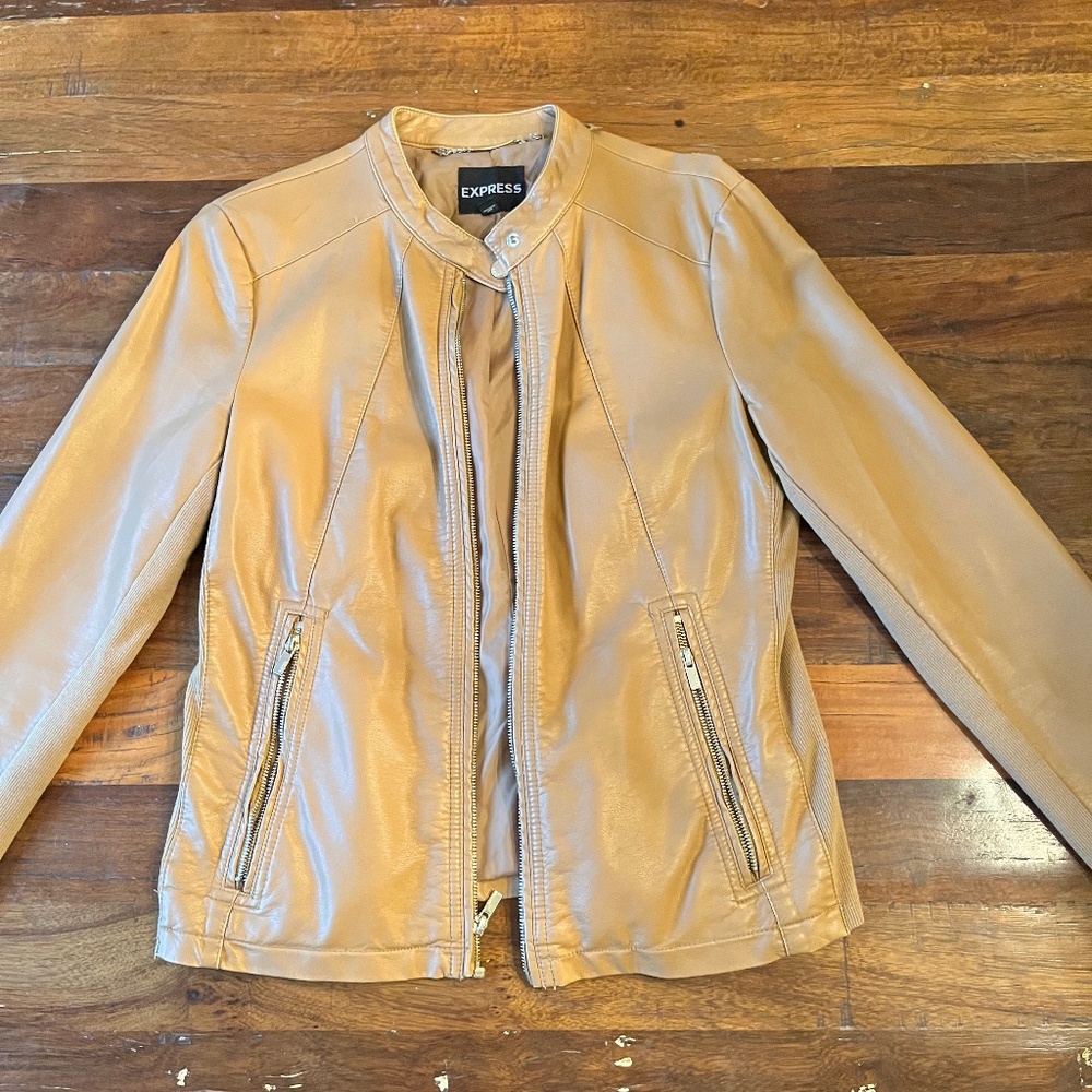 Faux leather jacket